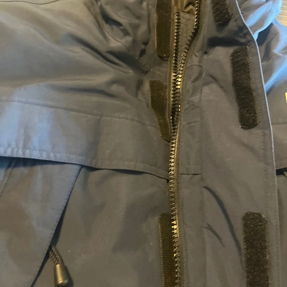 The North Face Coat Mens Small Hommes Petits Navy Goose Down Hooded Parka